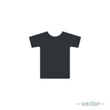 T-shirt icon vector. Solid style sign for mobile concept and web design. T-shirt symbol illustration. EPS 10
