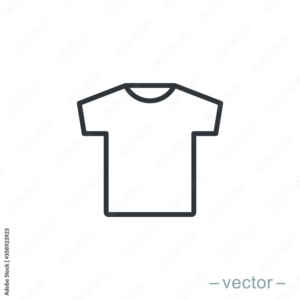 T-shirt icon vector. Linear style sign for mobile concept and web design. T-shirt symbol illustration T-shirt icon vector. Linear style sign for mobile concept and web design. T-shirt symbol illustration