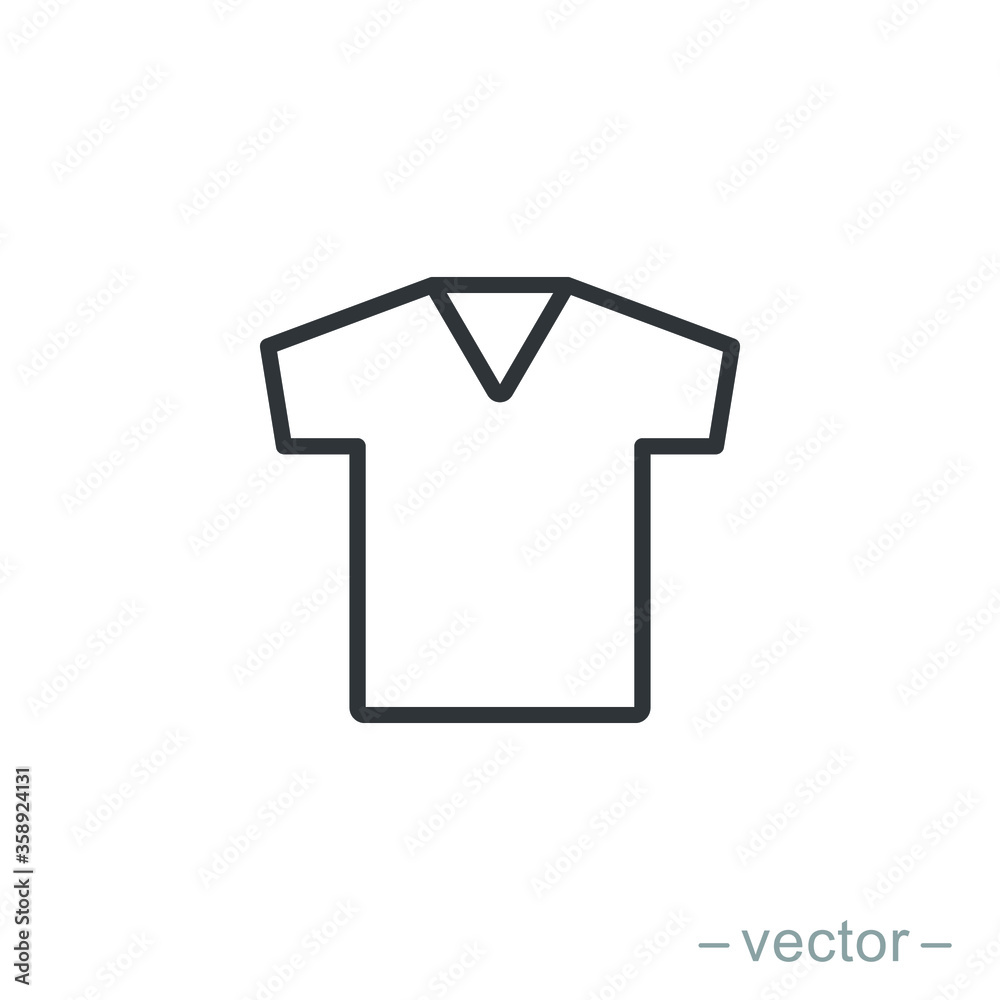 T-shirt icon vector. Linear style sign for mobile concept and web design. T-shirt symbol illustration T-shirt icon vector. Linear style sign for mobile concept and web design. T-shirt symbol illustration