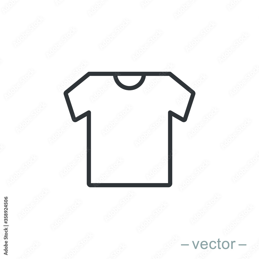 T-shirt icon vector. Linear style sign for mobile concept and web design. T-shirt symbol illustration T-shirt icon vector. Linear style sign for mobile concept and web design. T-shirt symbol illustration