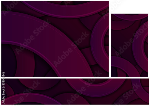 Dark Purple Abstract Geomet...
