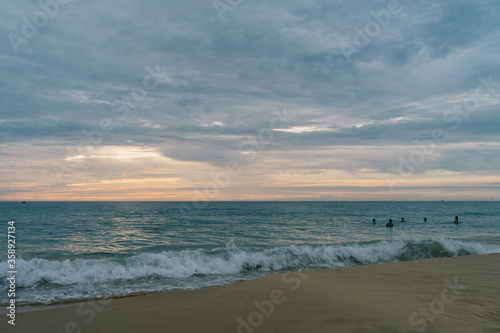 Sunrise on the sea  Bai Xep beach  Tuy Hoa city  Phu Yen province 