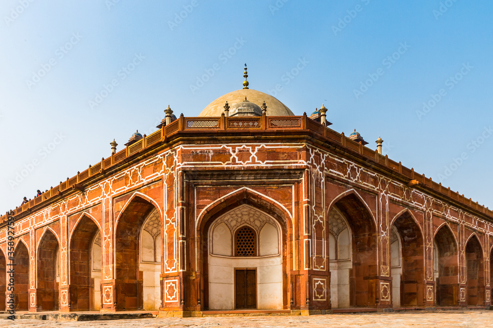 It's Humayun's Tomb complex,the tomb of the Mughal Emperor Humayun in Delhi, India. UNESCO World Heritage Site