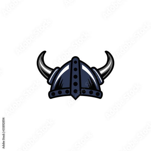 helmet vikings logo designs vector