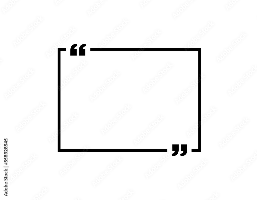 quote speech bubble template. Quotes form and speech box isolated on white background. quote speech bubble template. Quotes form and speech box isolated on white background.