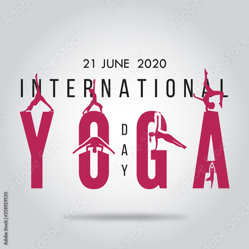 creative international yoga day poster design. Easy editable