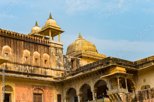 It's Part of the Amer Fort (Amber Fort and Amber Palace), a town near Jaipur, Rajasthan state, India. UNESCO World Heritage Site as part of the group Hill Forts of Rajasthan.