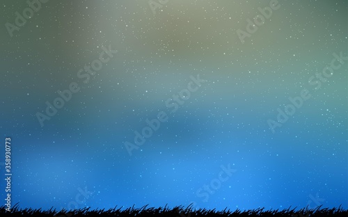 Dark BLUE vector background with galaxy stars. Modern abstract illustration with Big Dipper stars. Best design for your ad, poster, banner.