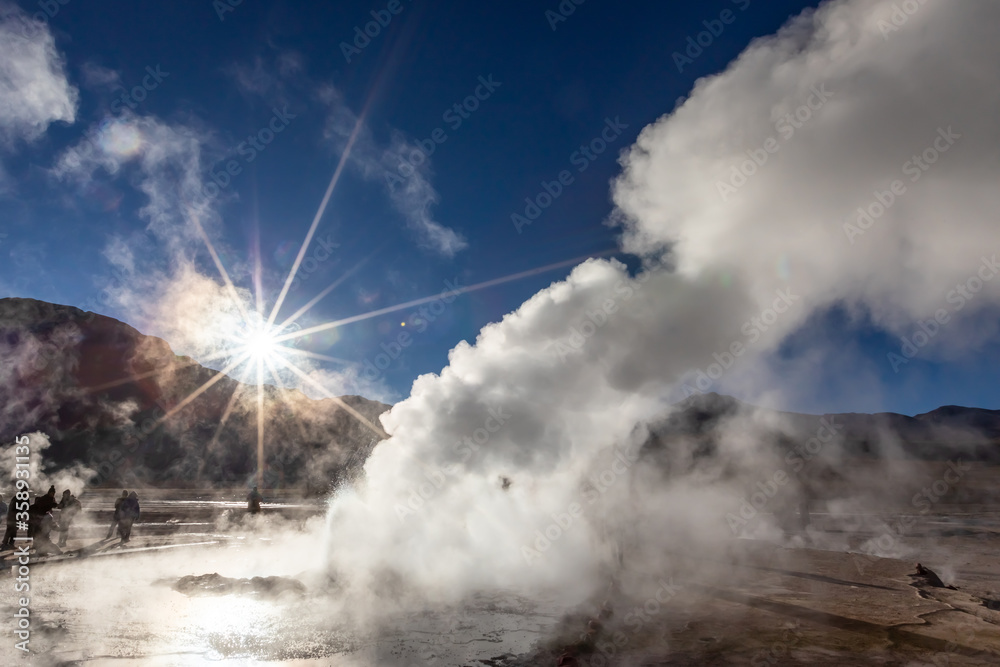 Fototapeta premium El Tatio geysers , San Pedro de Atacama, Chile.