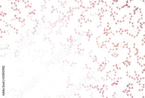 Light Red vector background with straight lines  dots.