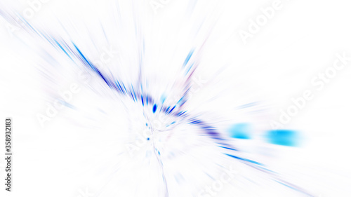 Abstract background with chaotic blue shapes. Digital fractal art. 3d rendering.