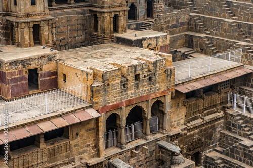 It's Part of the Chand Baori, a stepwell in the village of Abhaneri near Jaipur, state of Rajasthan. Chand Baori was built by King Chanda of the Nikumbha Dynasty © Anton Ivanov Photo