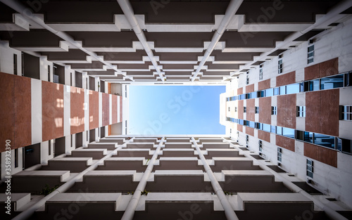 space at middle of apartment in bottom view