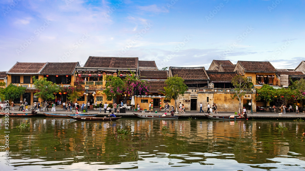 In the afternoon in the ancient town of Hoi An, Vietnam.