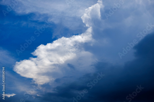 soft focus nimbus cloud and blue sky in the shiny day