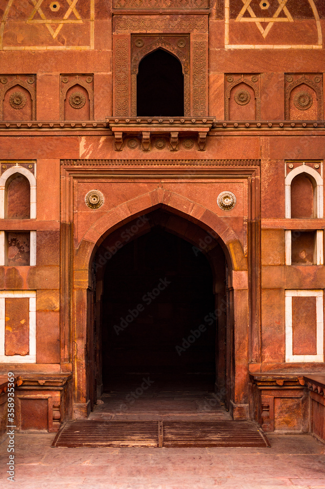 It's Jahangir Palace at the Red Fort of Agra, India. UNESCO World Heritage site.