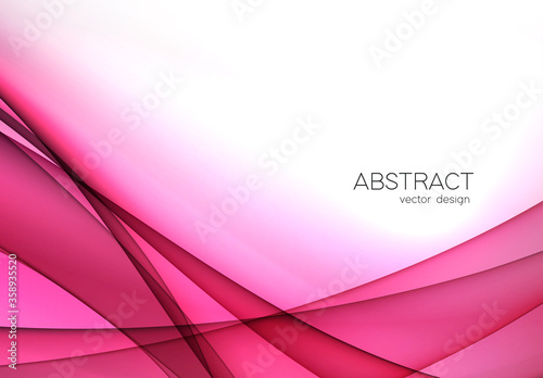 Color abstract transparent wave design element