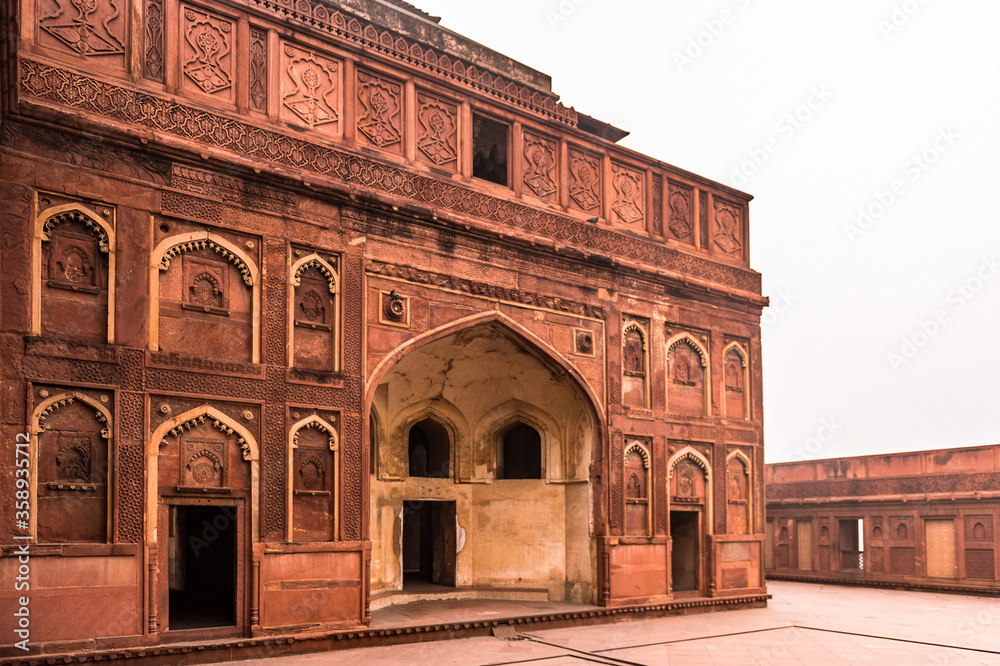 It's Jahangir Palace at the Red Fort of Agra, India. UNESCO World Heritage site.