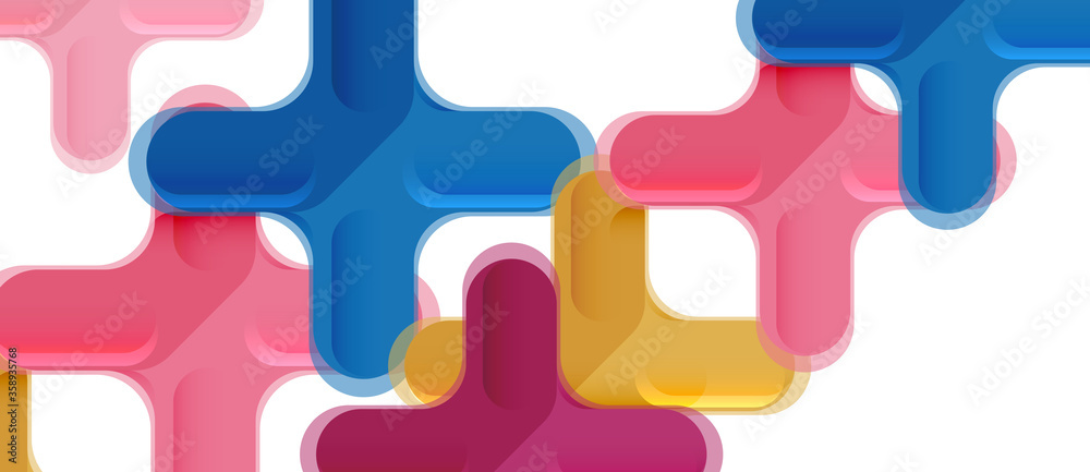Glossy multicolored plastic style cross composition, x shape design, techno geometric modern abstract background. Trendy abstract layout template Glossy multicolored plastic style cross composition, x shape design, techno geometric modern abstract background. Trendy abstract layout template