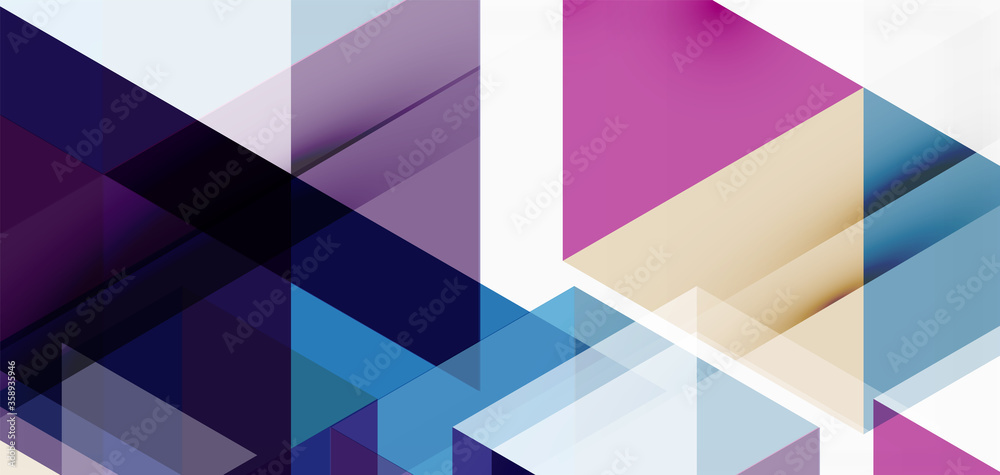 Geometric abstract background, mosaic triangle and hexagon shapes. Trendy abstract layout template for business or technology presentation, internet poster or web brochure cover, wallpaper Geometric abstract background, mosaic triangle and hexagon shapes. Trendy abstract layout template for business or technology presentation, internet poster or web brochure cover, wallpaper