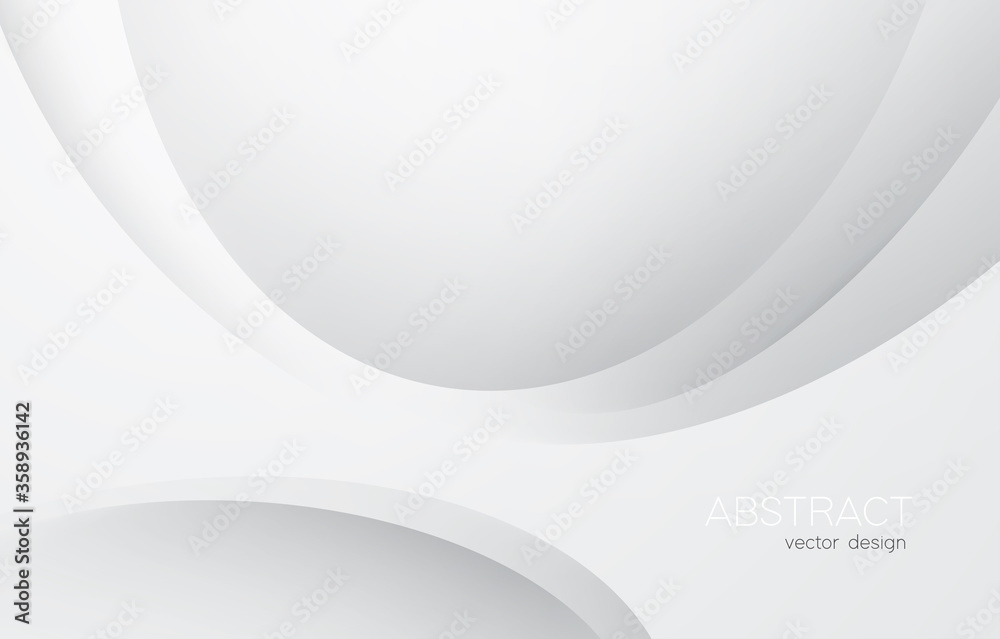 Abstract white monochrome vector background, for design brochure, website, flyer. Smooth white wallpaper for certificate, presentation, landing page - obrazy, fototapety, plakaty 