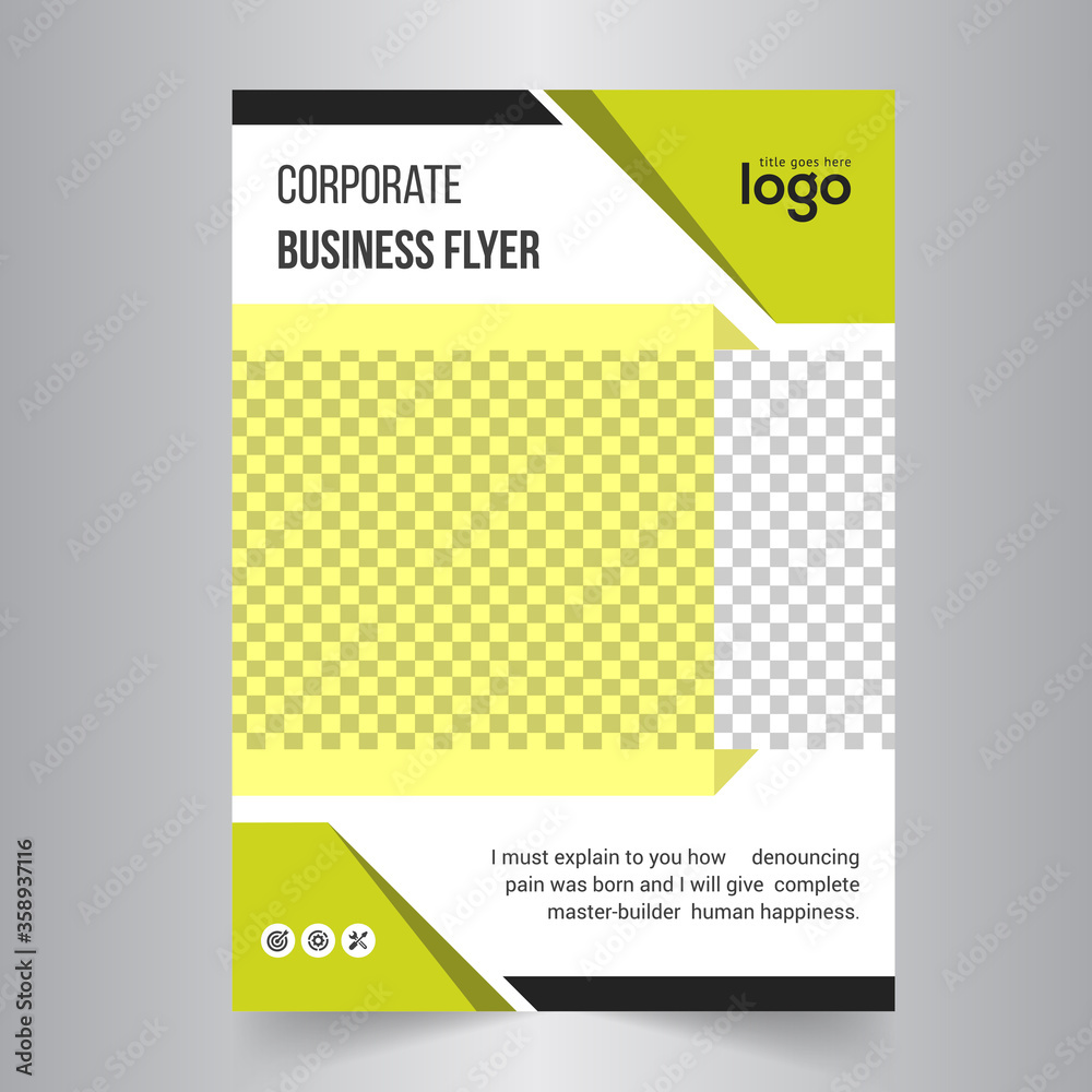 Business flyer design layout template in A4 size. Corporate Concept. Business flyer design layout template in A4 size. Corporate Concept.