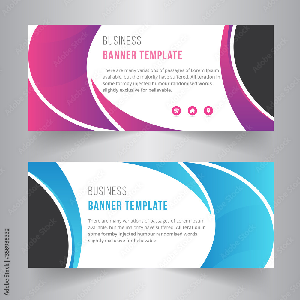 Fototapeta premium Corporate Business Concept Bannar Design. Web Banner Template.