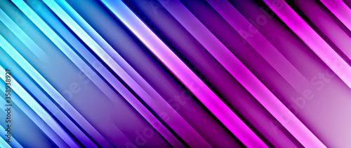 Bright gradient neon lines abstract background