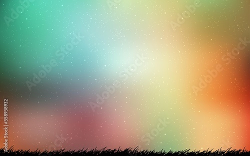 Light Multicolor vector background with galaxy stars. Shining colored illustration with bright astronomical stars. Best design for your ad, poster, banner.