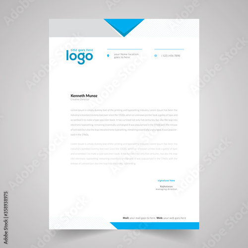 Abstract Business style letter head templates for your project design.	