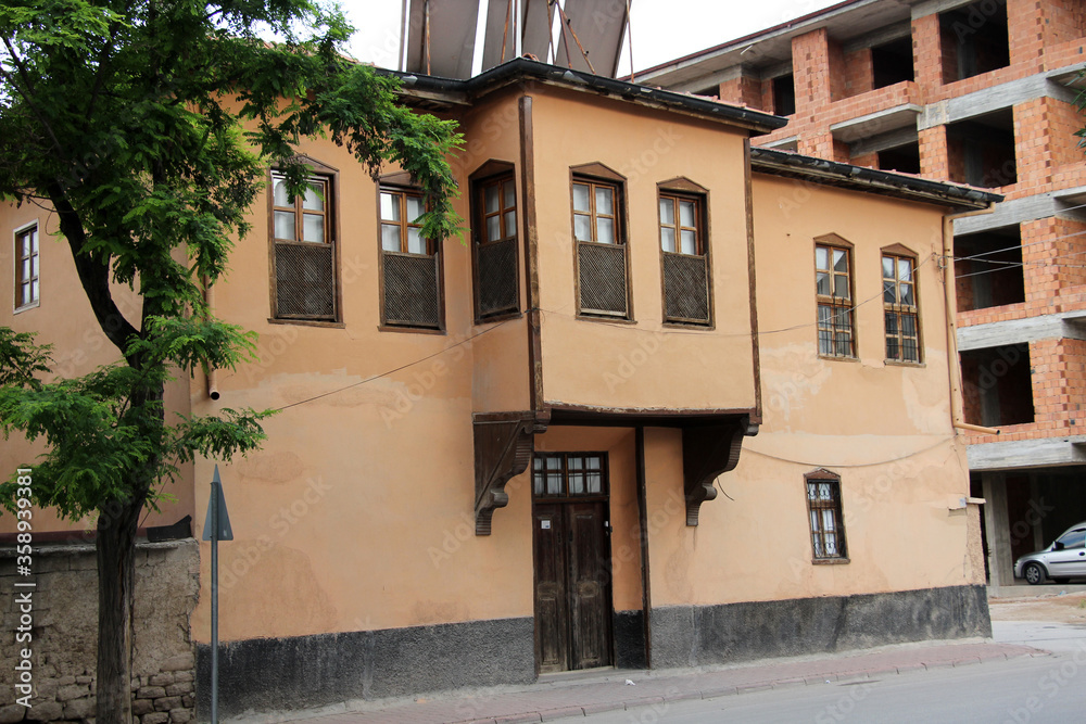 A traditional house in Konya. The house was built in mudbrick at the end of the 20th century. Traditional Konya houses usually consist of two floors.