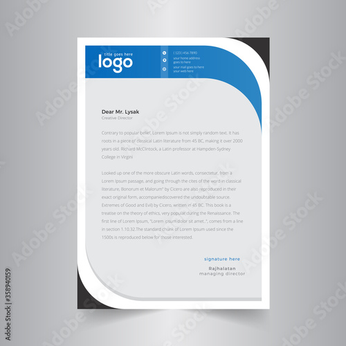 Abstract Business style letter head templates for your project design.	