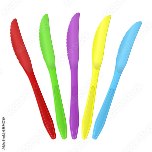 Color plastic knives
