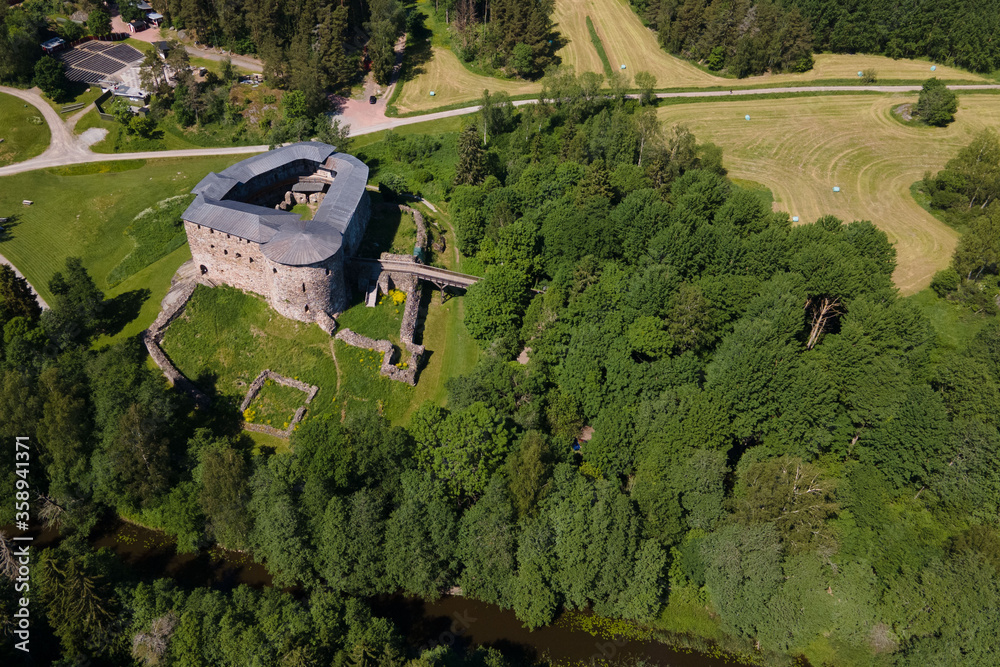 Aerial view to Raseborg Castle (Finnish: Raaseporin linna, Swedish ...