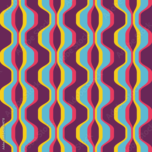Fototapeta Naklejka Na Ścianę i Meble -  Simple abstract seamless pattern. Colorful accent for any surface.