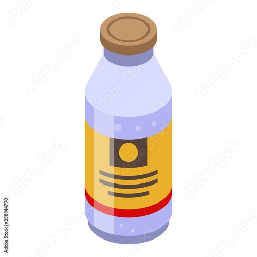 Coconut bottle juice icon. Isometric of coconut bottle juice vector icon for web design isolated on white background