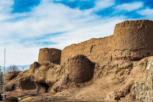 It's Ghal'eh Jalali Fortress walls in the center of Kashan, Iran