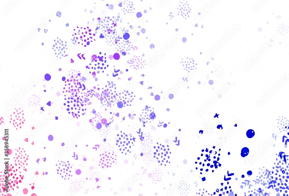 Light Purple, Pink vector template with chaotic shapes. Light Purple, Pink vector template with chaotic shapes.