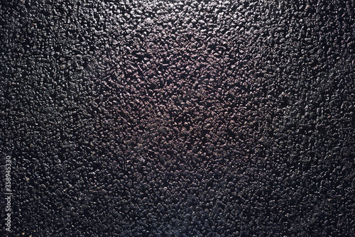 Texture of fresh and new black asphalt. Background of new asphalt