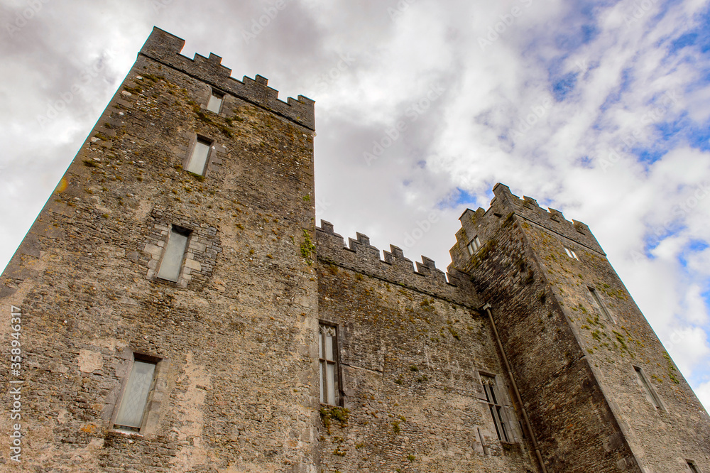 Bunratty Castle (Castle at the Mouth of the Ratty), a 15th century tower house in County Clare, Ireland. National Monument of Ireland