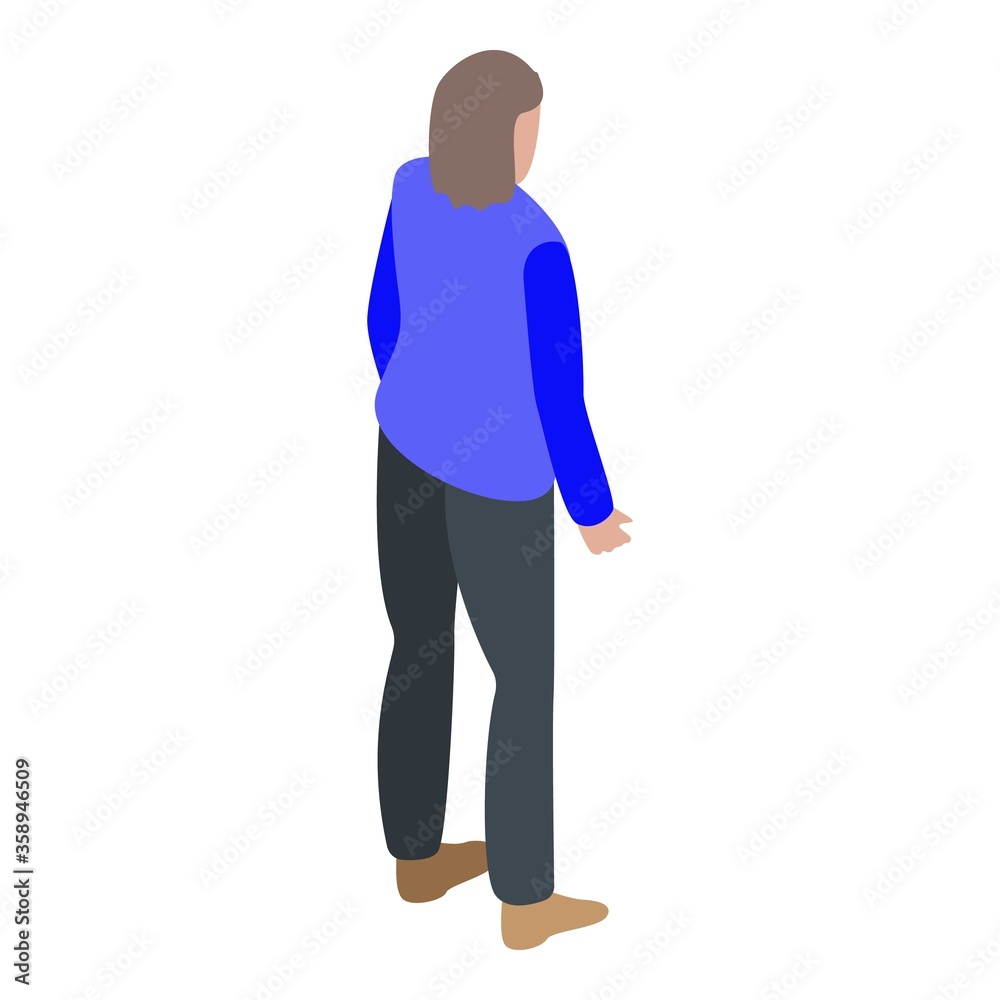 Woman realtor icon. Isometric of woman realtor vector icon for web design isolated on white background Woman realtor icon. Isometric of woman realtor vector icon for web design isolated on white background