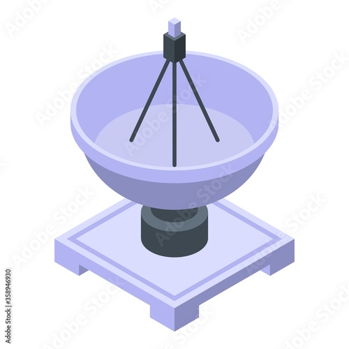 Ground antenna satellite icon. Isometric of ground antenna satellite vector icon for web design isolated on white background