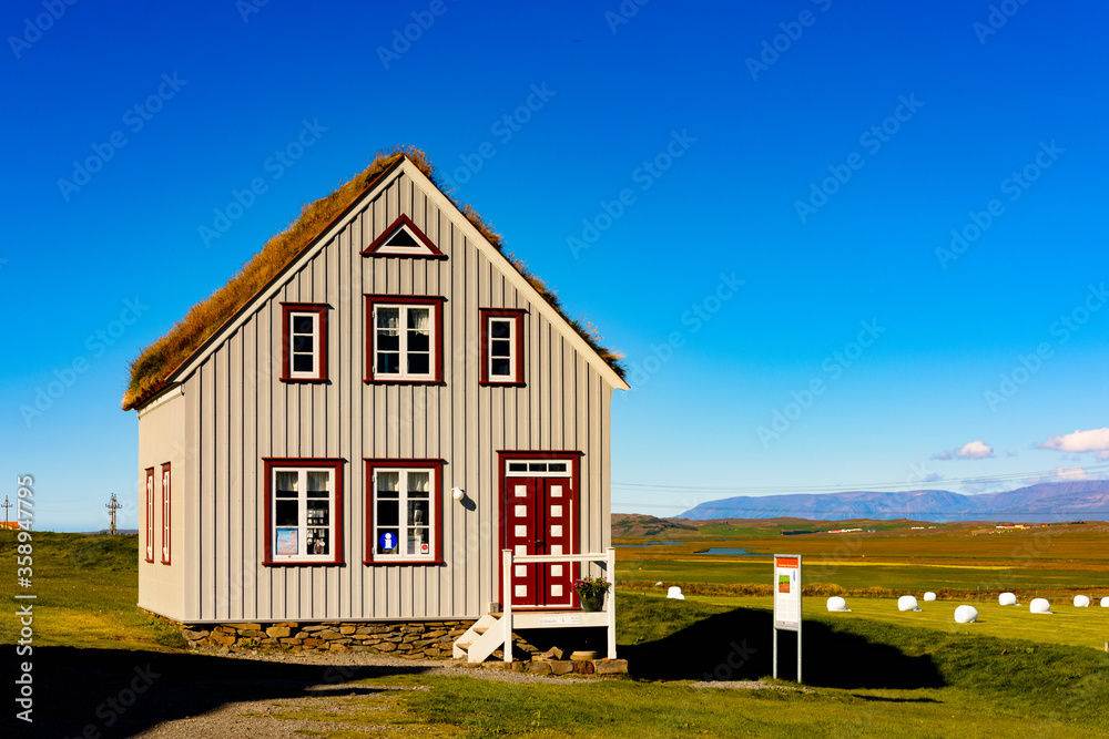 Turf house in Glaumbaer, Iceland
