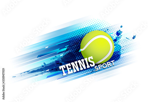 Tennis competition tournament template poster or banner vector design.