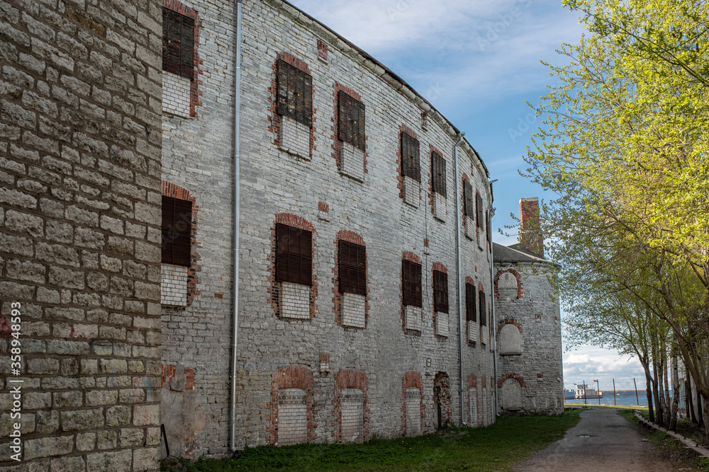 Tallinn/ Estonia - Mai 15 2020: Abandoned former Patarei prison in Tallinn- Selective focus