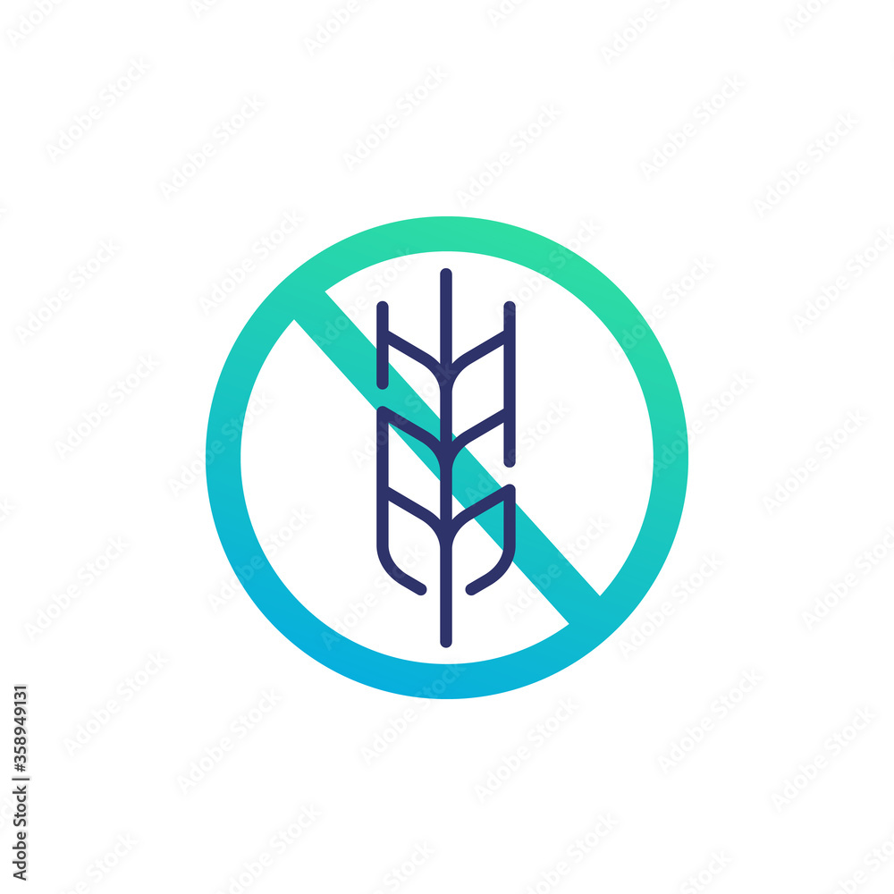 gluten free icon, no grain vector gluten free icon, no grain vector