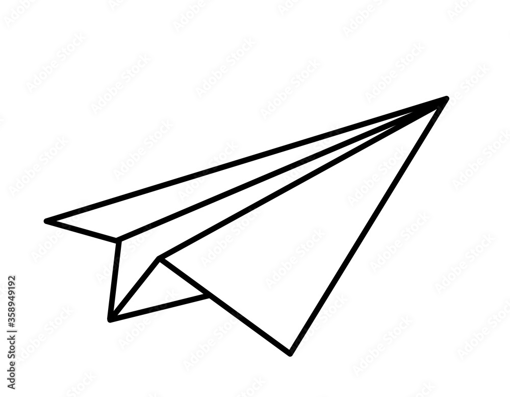 紙ひこうき(線画) 紙ひこうき(線画)
