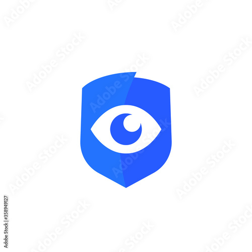 Eye and shield logo design