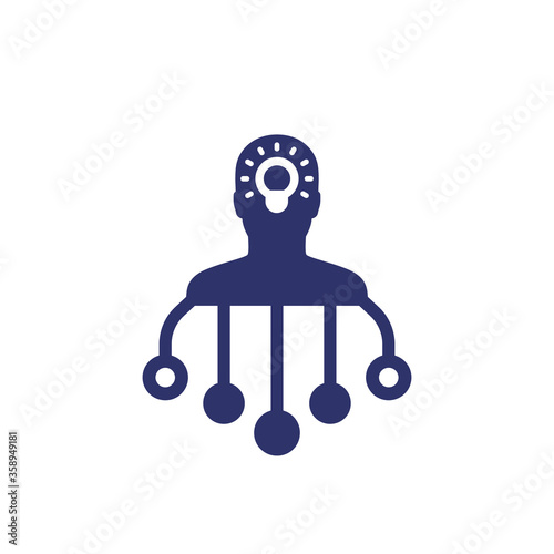 idea generation icon on white