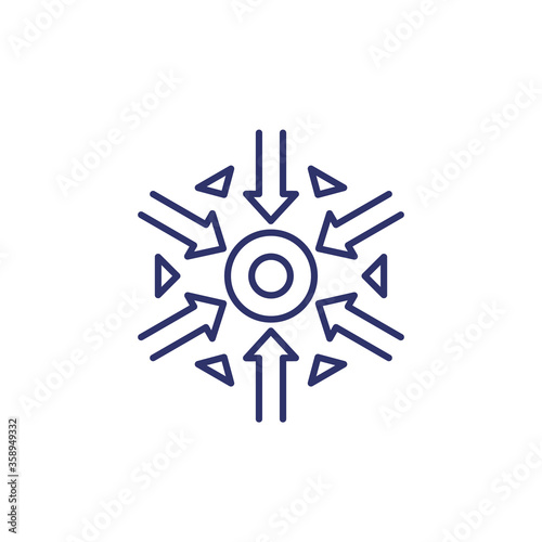 specific purpose icon on white, line vector